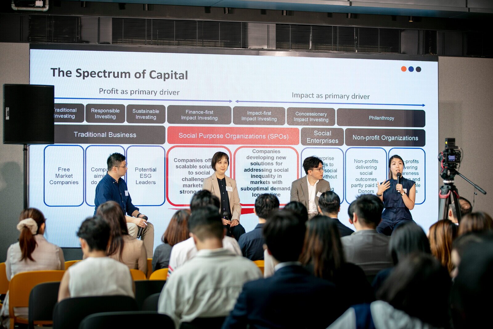 颁奖典礼结束后举行了「社会影响力投资与长远可持续之路」专题讨论，共同探讨如何从新兴趋势中洞察香港社会创新的未来方向。