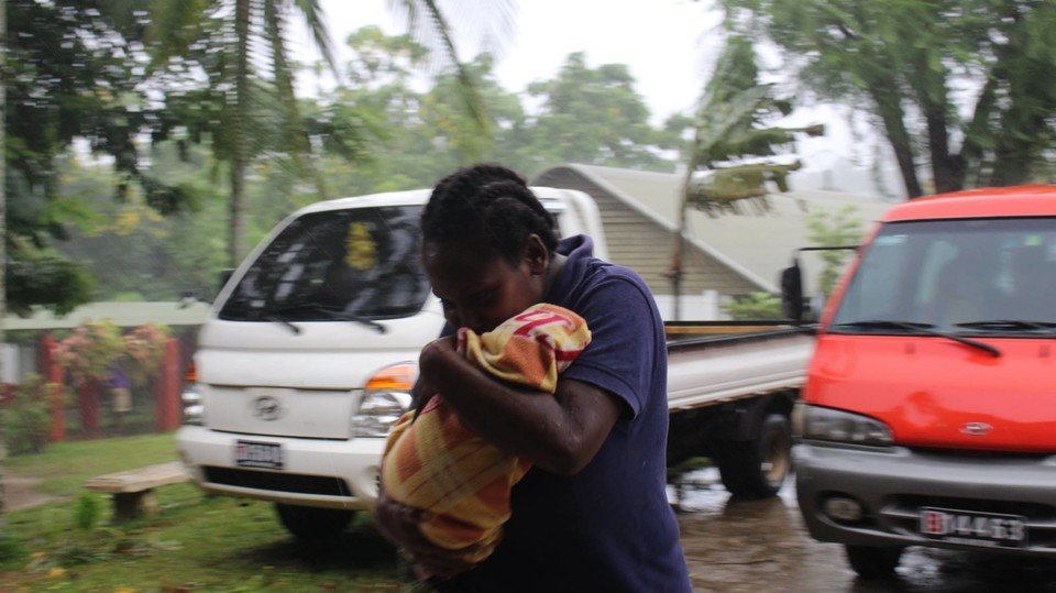 The highly populated island of Efate, which includes the Vanuatu capital Port Vila, was directly in the path of the cyclone, as were a number of outer islands. (IssoNihmei/350.org)