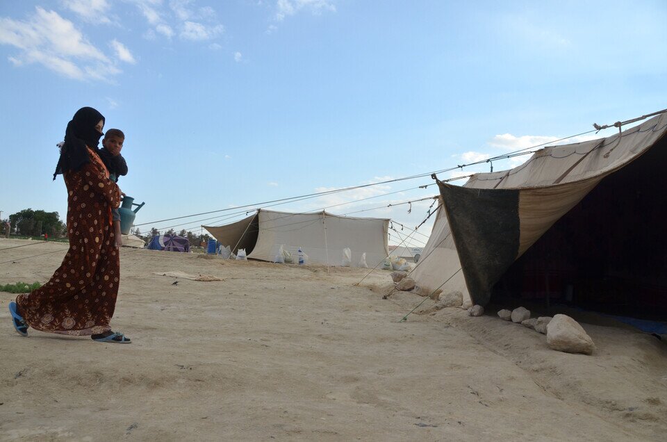 Informal tented settlements are common at the Zaatari Refugee Camp.