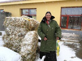 Herders were grateful to receive quilts and coats.