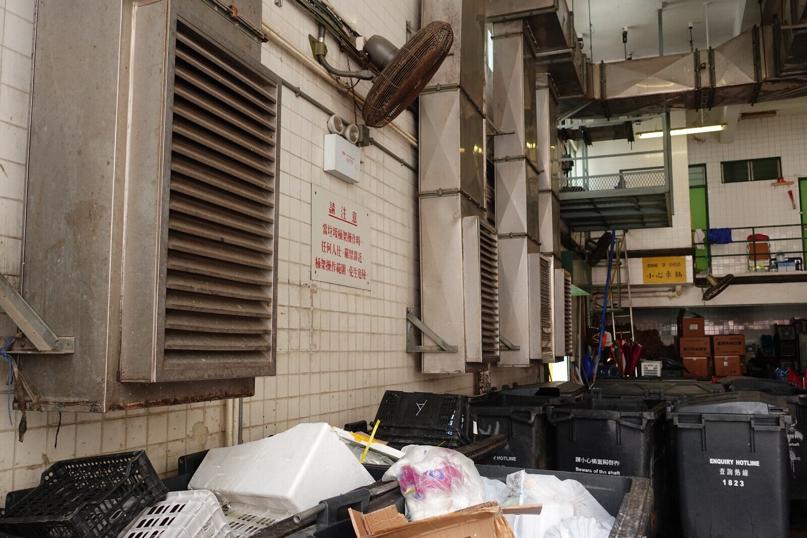 Some workers said the fans installed at RCPs only reduce the pungent odour slightly, and do not cool them down.