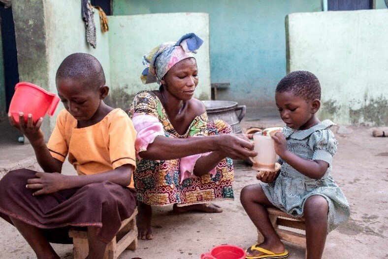 Augustina and her kids